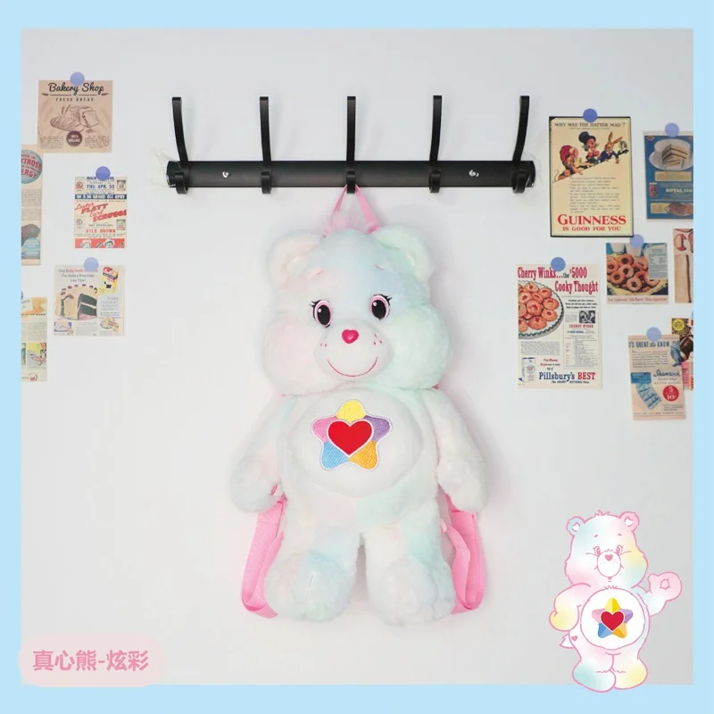 

Плюшевый рюкзак Care Bears Kawaii, модная плюшевая кукла, меховая сумка, детская сумка, мини-рюкзак, сумки, подарок для подруги
