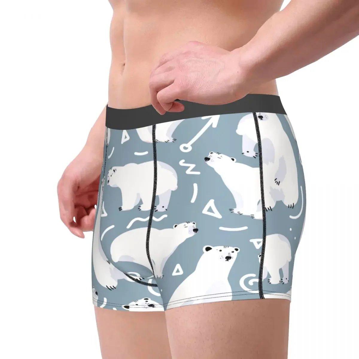 Bóxer de oso Polar para hombre, ropa interior Sexy, calzoncillos bonitos