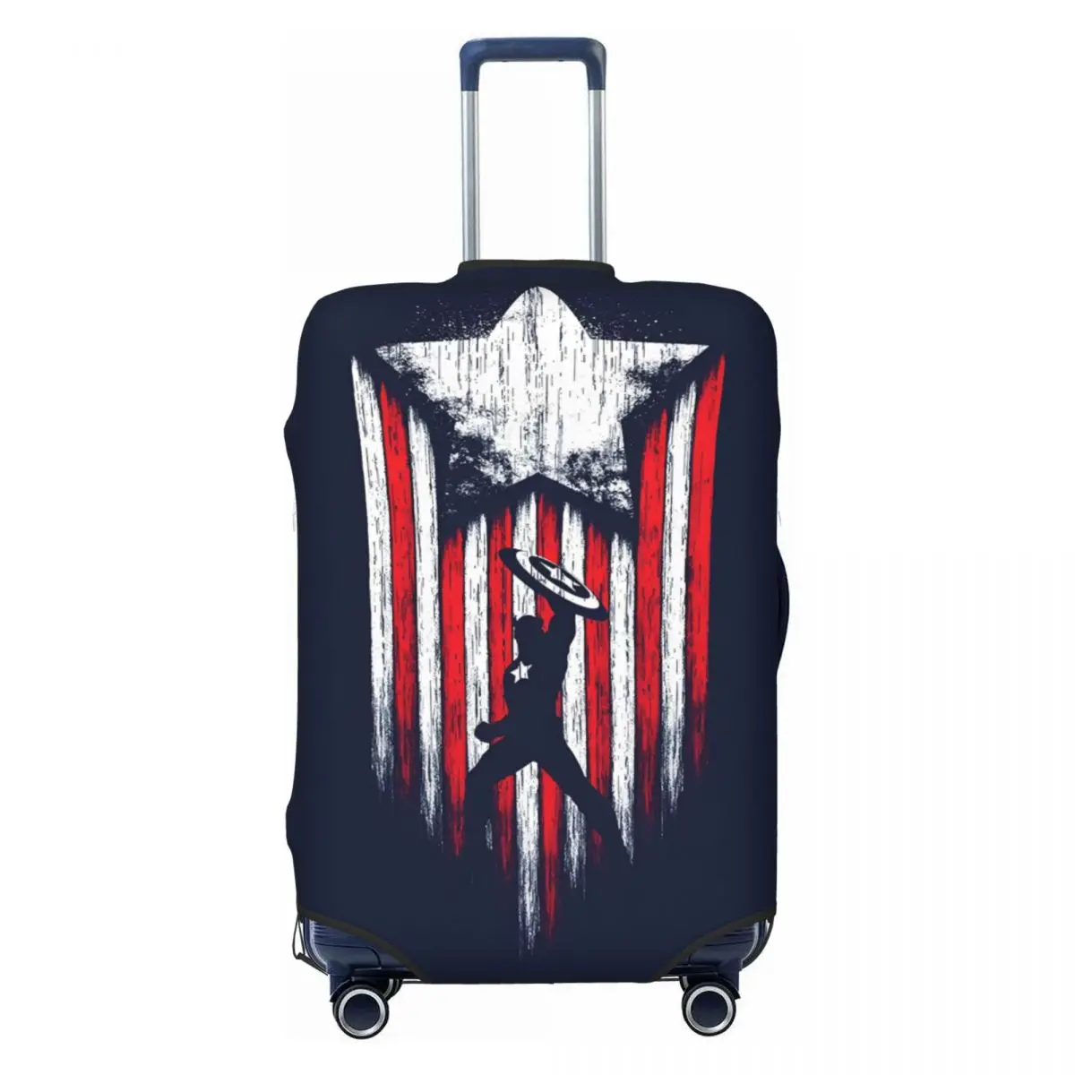 

Custom Captain America Anime Cartoon Luggage Cover Elastic Classical Film Travel Suitcase Protective Covers Fits 18-32 Inch