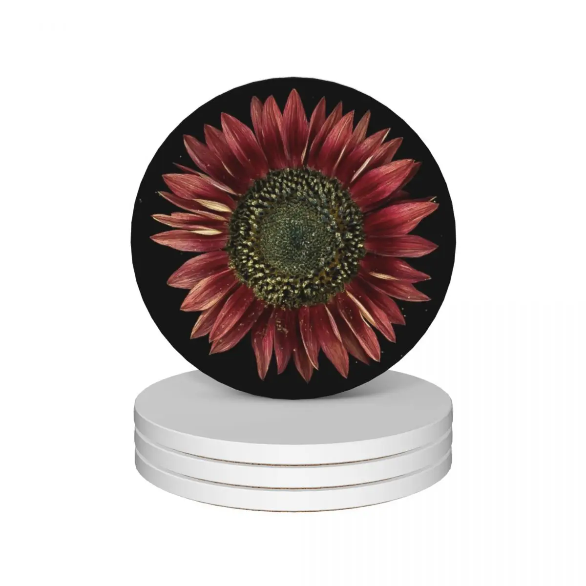 

Helianthus Ceramic Coasters (Set of 4) for cups set christmas Coasters