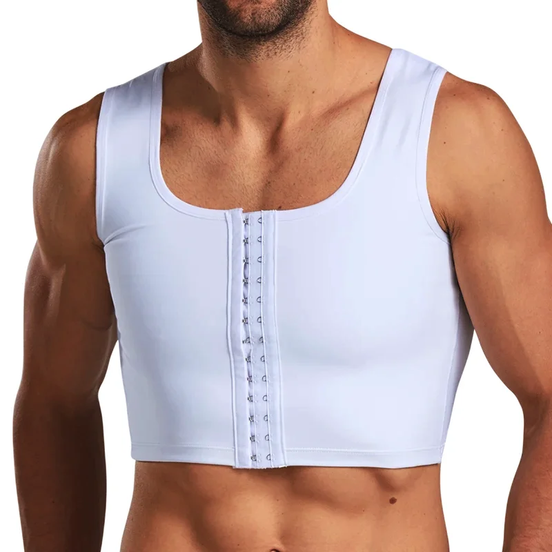 Men\'s Chest Vest Sweat Chest Bandage Tight-fitting Underwear Body Shaper Corset Support Belt Chest Compression Correct Posture