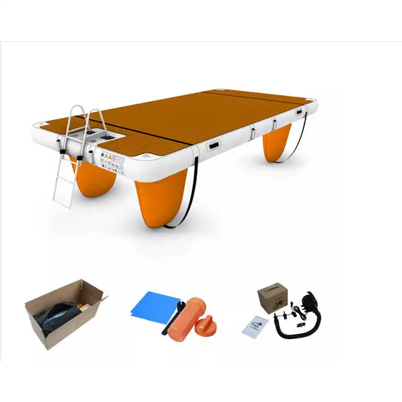 Outdoor Inflatable Floating Platform Swimming Floating Floating Bed Sea Motor Boat Marina Fishing Yacht Slide