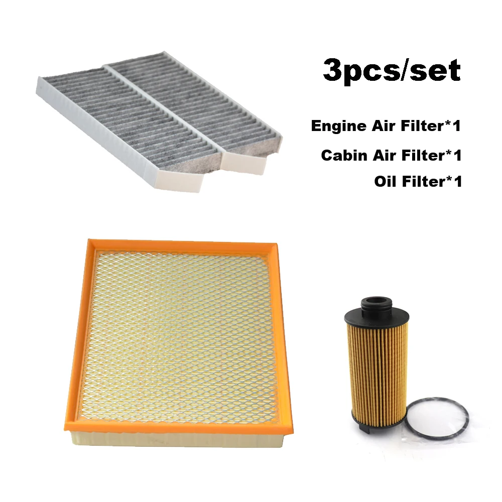 3pcs Filter Set For BEIJING BAIC BJ40 PLUS 2.0T 2017-2023 Cabin A/C Fresh Air Oil Filter 4G20TI3 Engine Accessories Spare Parts