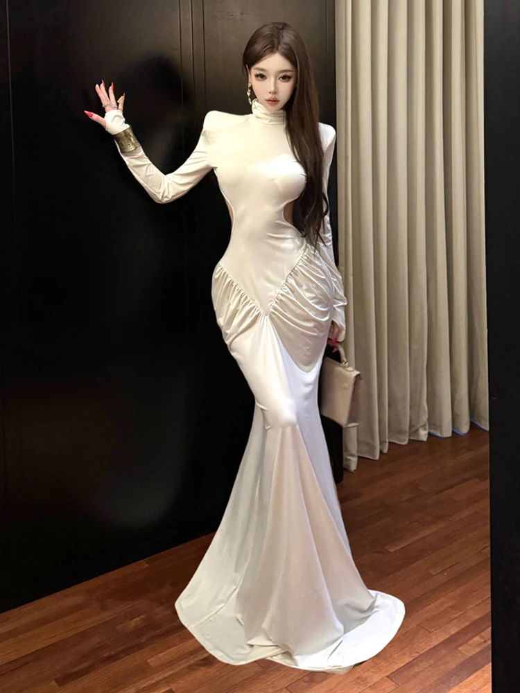 Ele High Collar Lon… - image