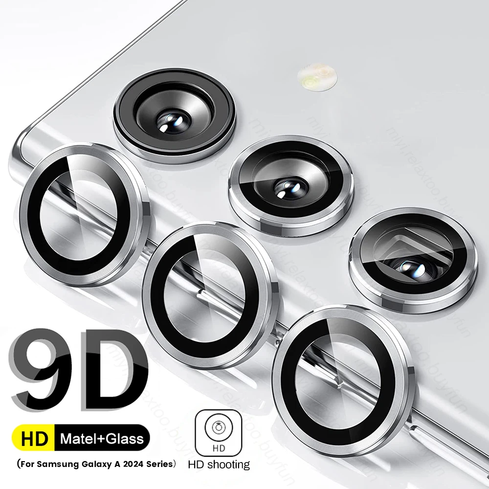 Samsang A55 5G Case Matel Ring Back Camera Protectors For Samsung Galaxy A 55 35 25 15 A35 A25 5G Rear HD Lens Glass Accessories