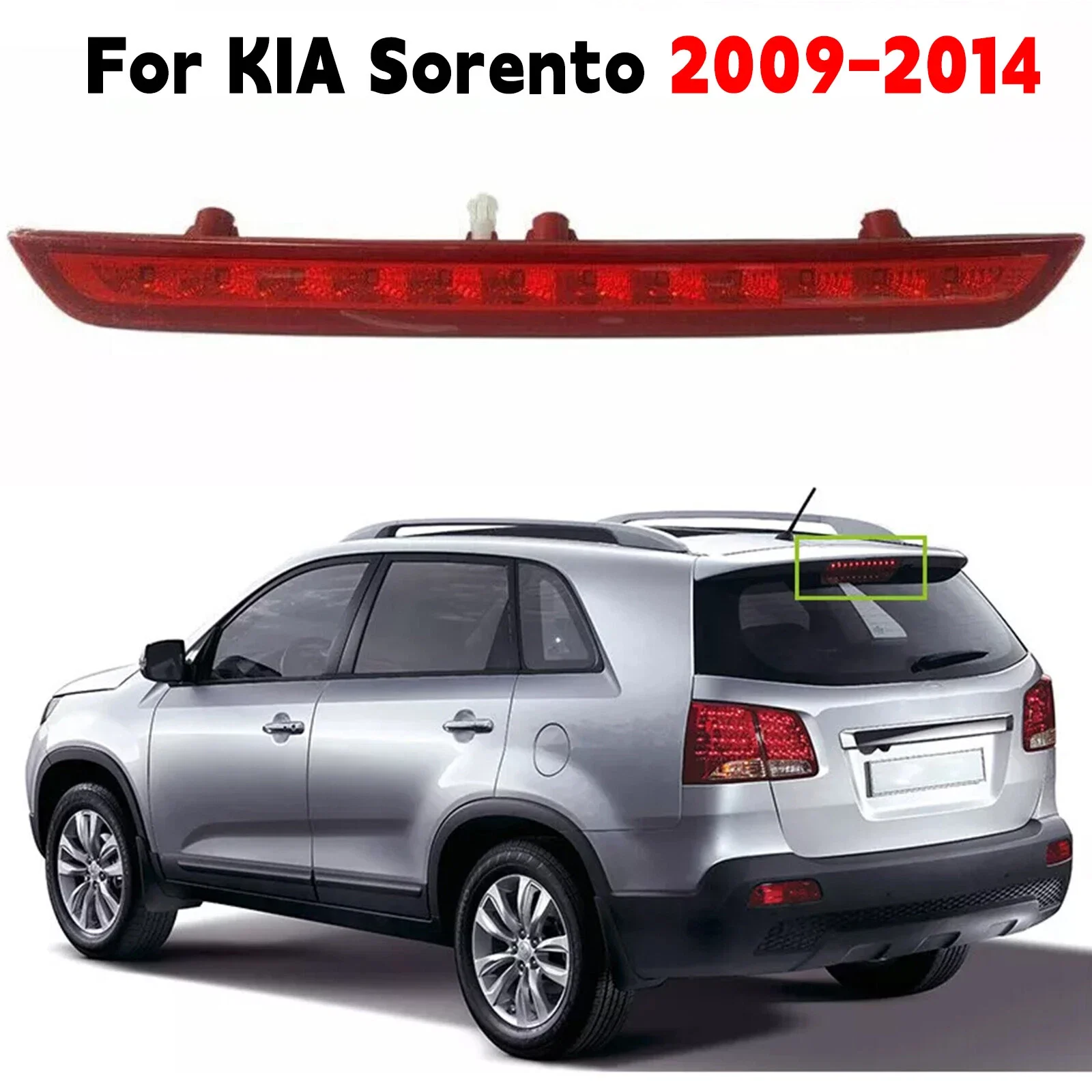 

Светодиодный дополнительный стоп-сигнал (третий) с красной линзой для KIA Sorento 2011-2015, артикул 927502P000, автоаксессуары 92750-2P000