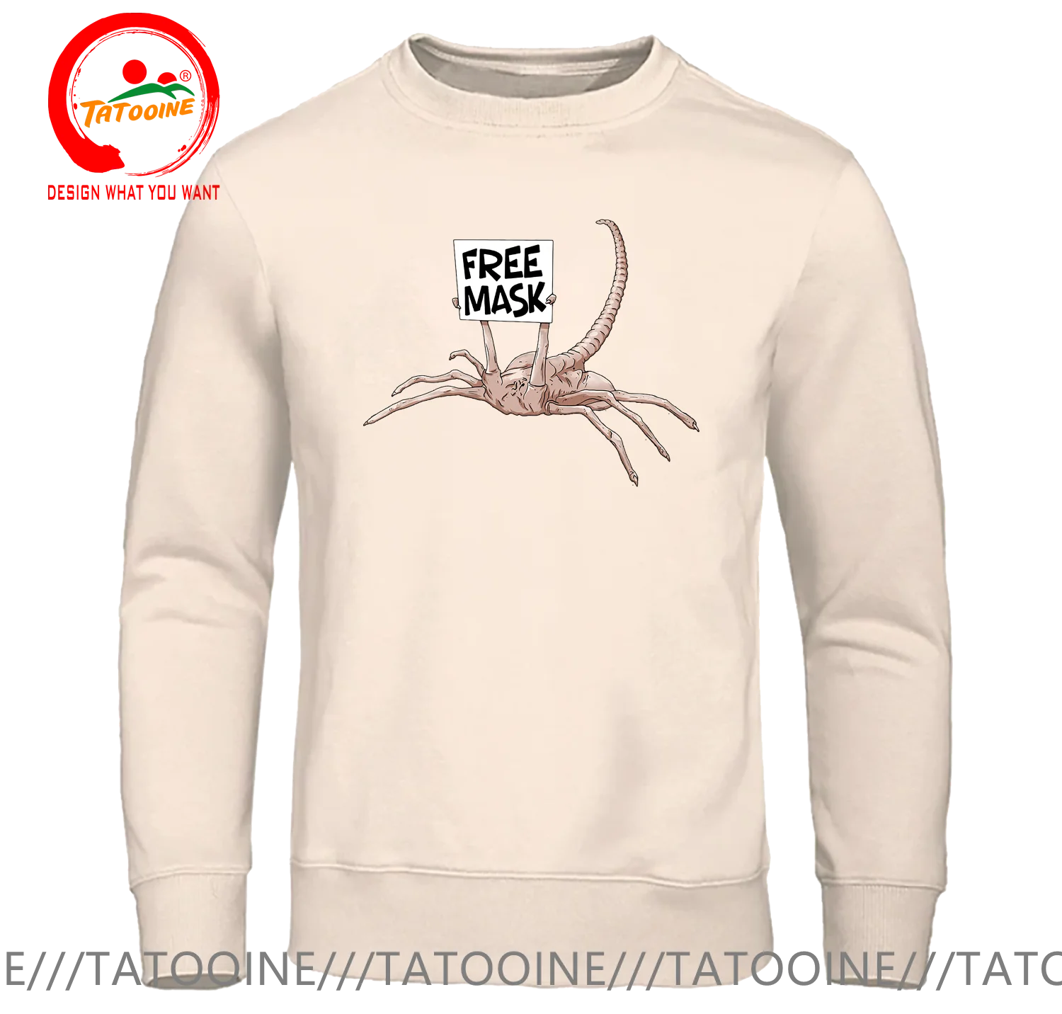 Alien Free Mask Printed Sweatshirts Hoodies Horror Scorpion Sweatshirt Men Clothing Male Hip Hop Streetwear Sweater Jerseys Coat