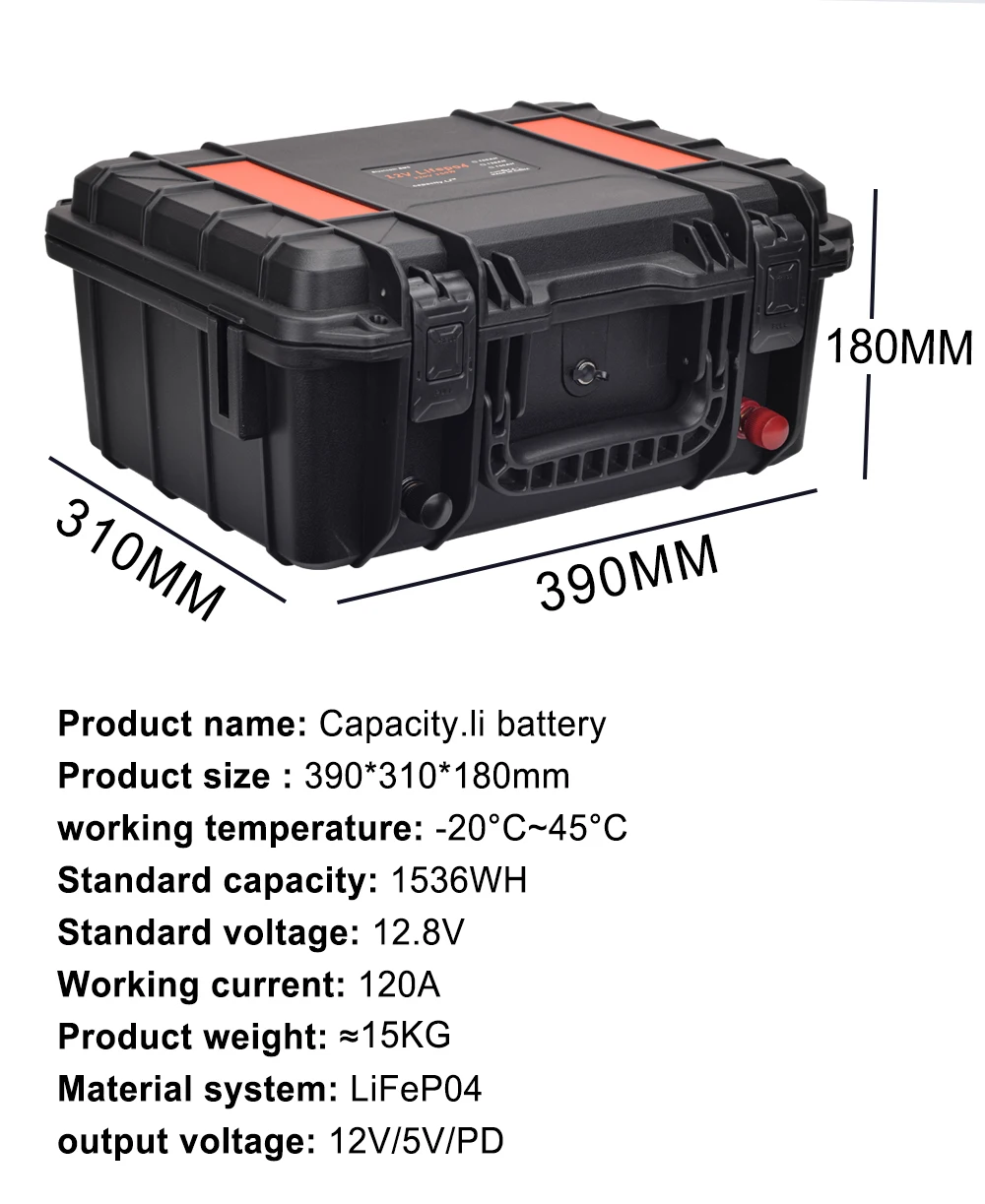 New 12V100Ah LiFePo4 Battery 150AH with PD BMS Lithium Iron Phosphate Backup Battery Pack 120Ah for Comping Solar Boat Anderson