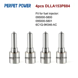 4pcs DLLA153P884 Diesel Injector Nozzle DLLA 153 P 884 for 095000-5800/095000-5801/6C1Q-9K546-AC Fuel Injector