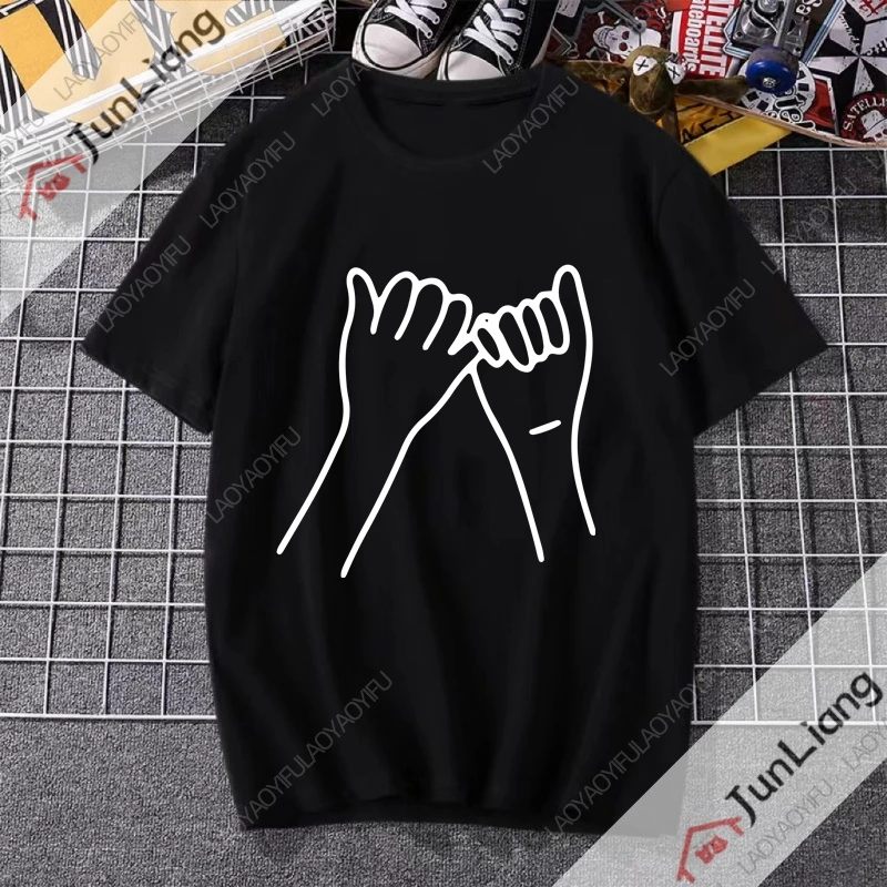 

Hand Print Men's T-shirt Short Sleeve Tee Mens Clothes Manga Y2k Streetwear Funny Gifts Clothing T-shirts Graphic Oversized Tops