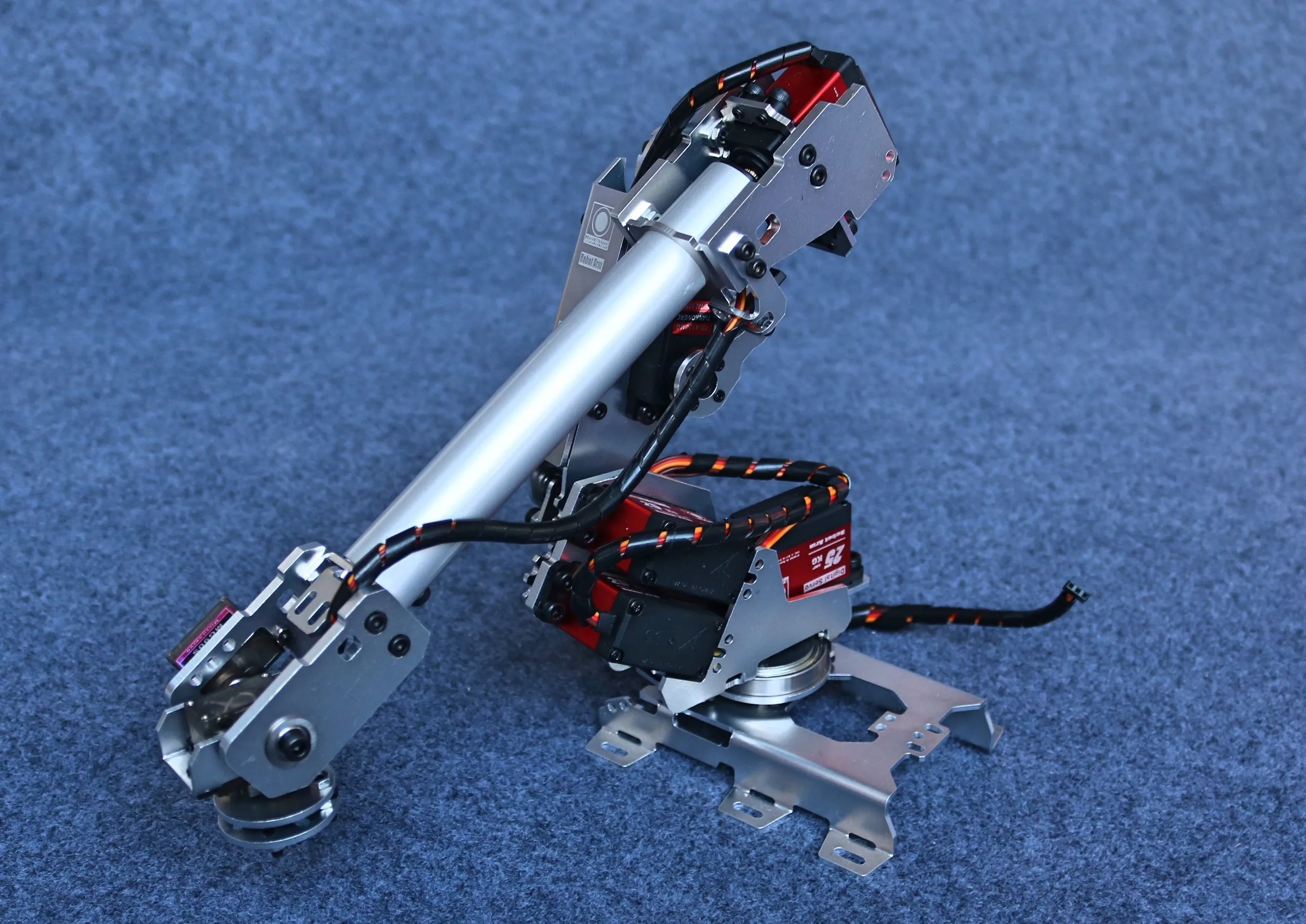 Kit de brazo robótico mecánico, manipulador de Metal de 7 DOF con servomotores de 20KG para Arduino, Kit de desmontaje DIY