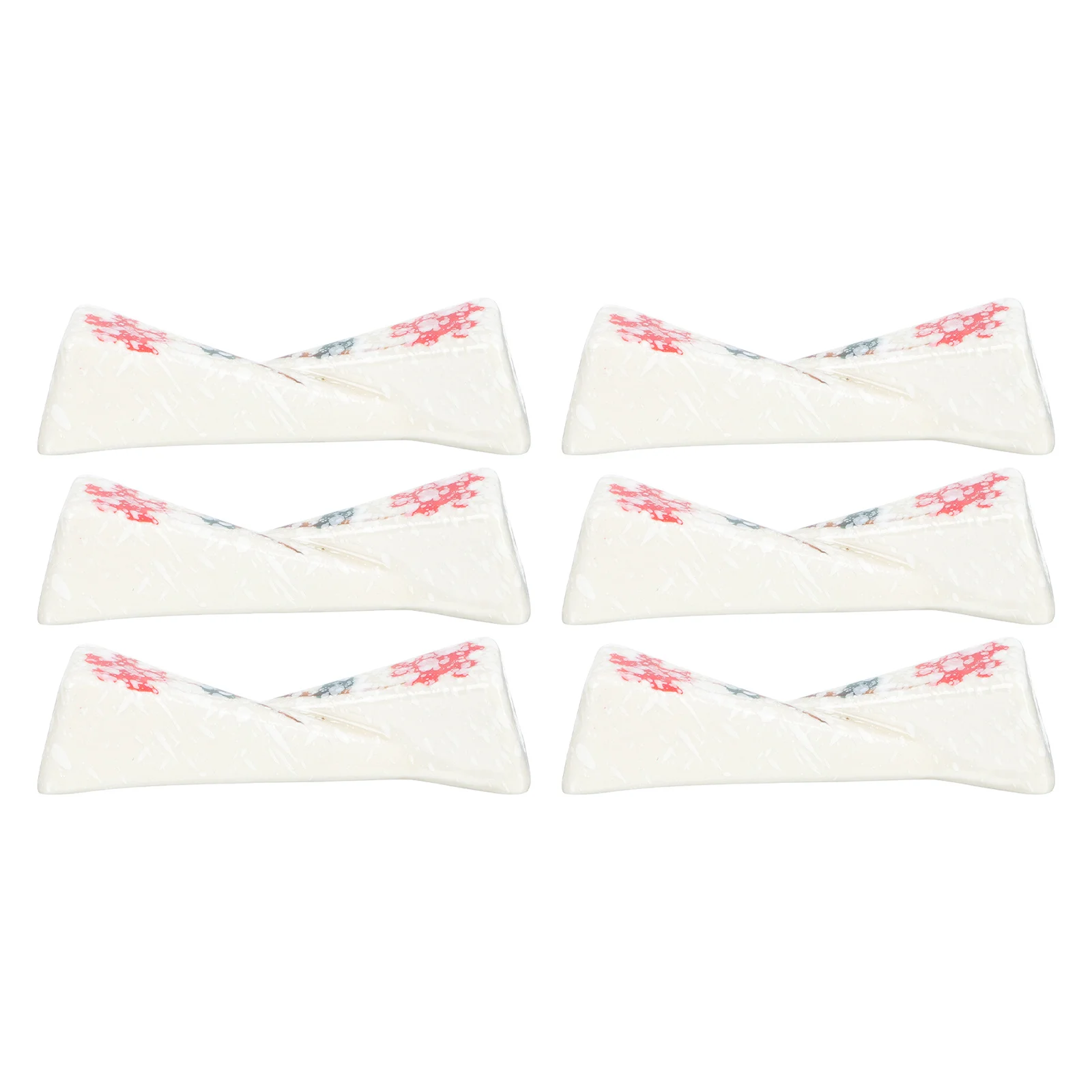 

6 PCS Japanese Chopstick Rest Ceramic Spoon Rack Stands Holder Chopsticks Holders