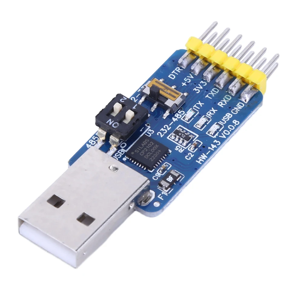 CP2102 6 في 1 USB-UART وحدة الاتصالات التسلسلية متعددة الوظائف USB-TTL/RS485/232 TTL-RS232/485 232 إلى 485 لاردوينو