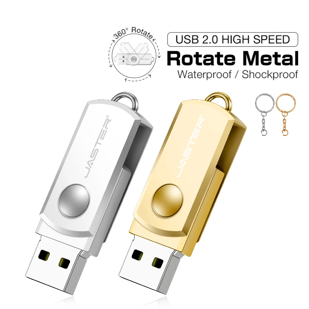 pen-drive-jaster-usb-20-de-64gb-metalico-rotativo-32gb-com-chaveiro-presente-corporativo-armazenamento-externo-dourado