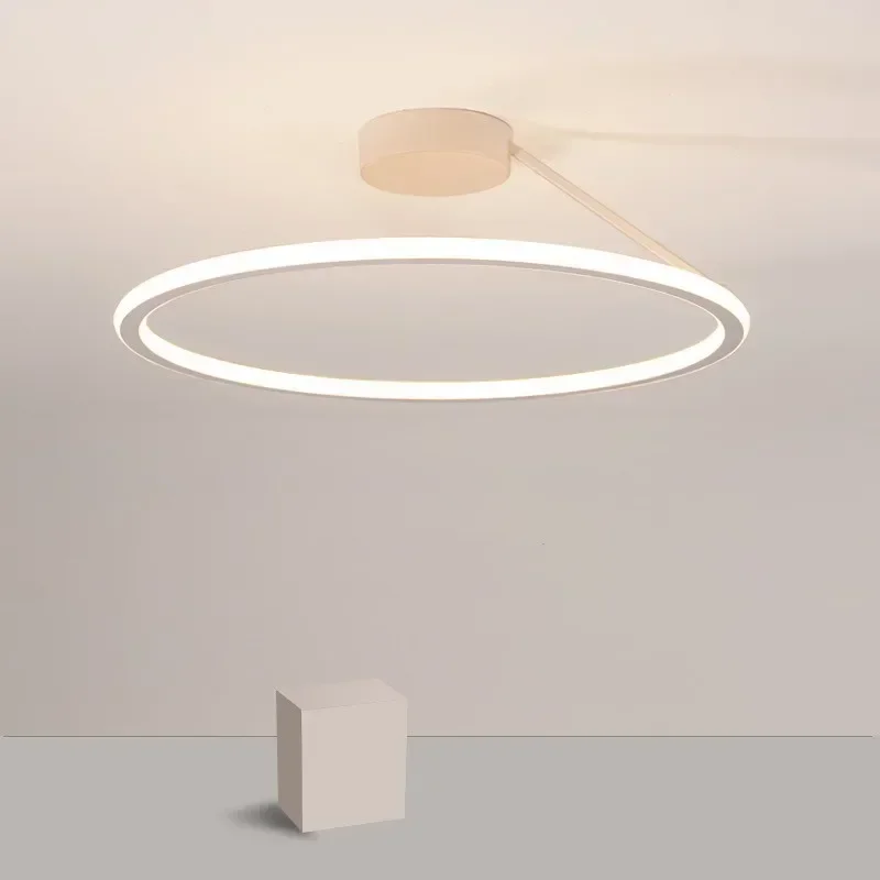 Led Ceiling Chandelier Round Ring Aluminium Dimmable Bedroom Lamp Lighting Study Room Luster Light Fixturesлюстра потолочная거실등