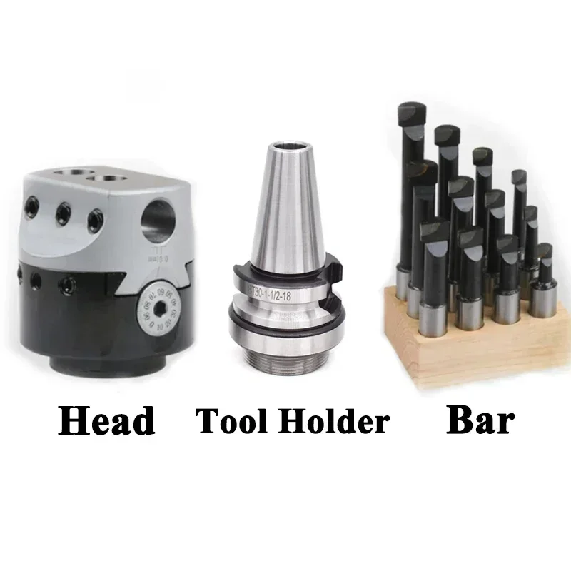 2 Inch Rough Boring Tool Set 50mm Boring Head with Draw Bar MT2 MT3 MT4 C20 C25 NT30 R8 Tool Holder Morse Tapper for CNC Machine