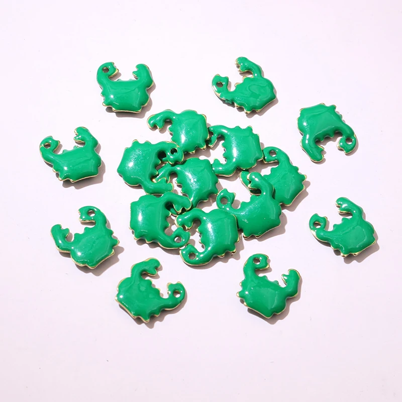 20pcs 10x10mm Stainless Steel Small Crab Enamel Charms Pendant Stainless Steel DIY Jewelry Making Accessories Findings image 4