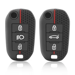 Silicone Remote Key Case Fob Cover Skin Holder For Peugeot 208 2008 308 3008 508 408 307 4008 for Citroen C3 C4 C5 C6 C8