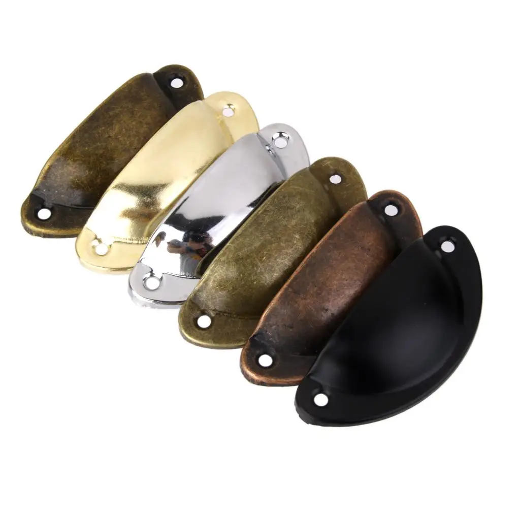 Retro Cupboard Door Handle Victorian Zinc Alloy Pull Handle Drawer Cup Knob for Cabinet Room Use
