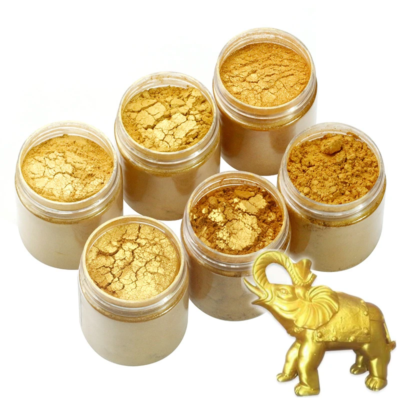 1000g Royal Gold Powder Mineral Gold Glitter Mica Powder For Epoxy Resin&Handmade Soap Nail Makeup Craft Pearl Pigment Powder