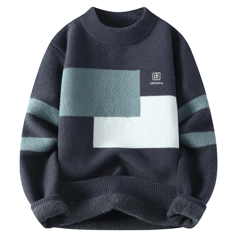 Sweater For Men Men's Clothing Streetwear Male Pullovers Spring Fashion Autumn Men's Sweat-shirt Knit Casual Hombre Warm Solid