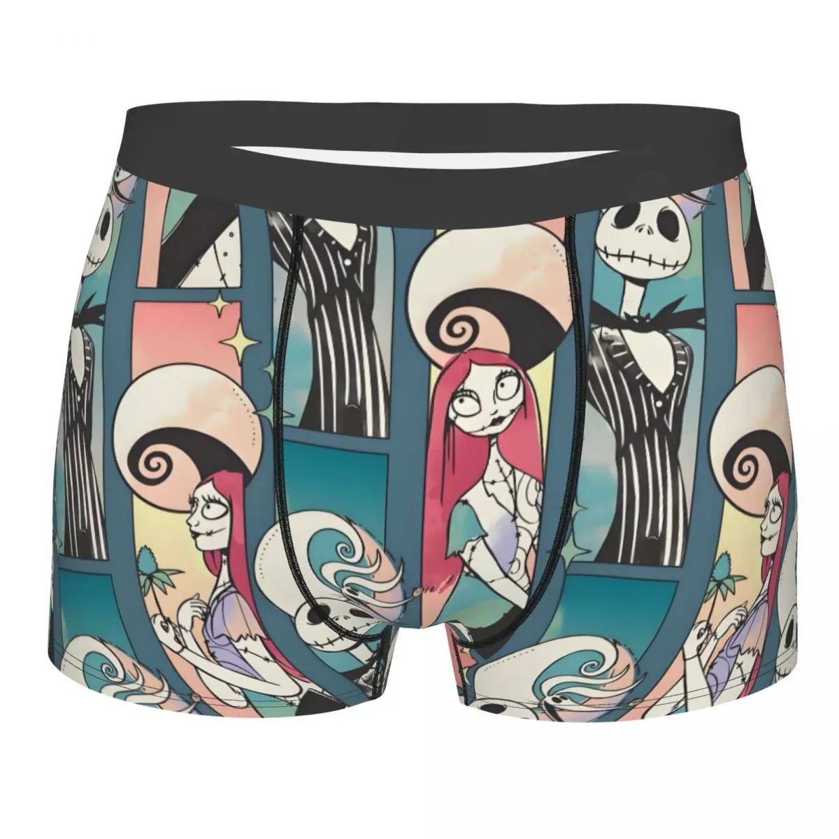 

Nightmare Before Christmas Underwear Men Print Halloween Jack Skellington Boxer Shorts Panties Briefs Breathable Underpants