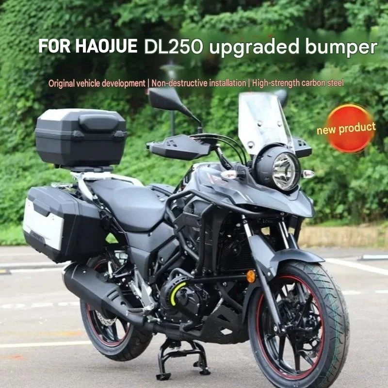For Haojue DL250A Full-Surround Racing Crash Bar Front-Rear Upper-Lower Design Matches Body Lines Compact Aesthetic for Enhanced