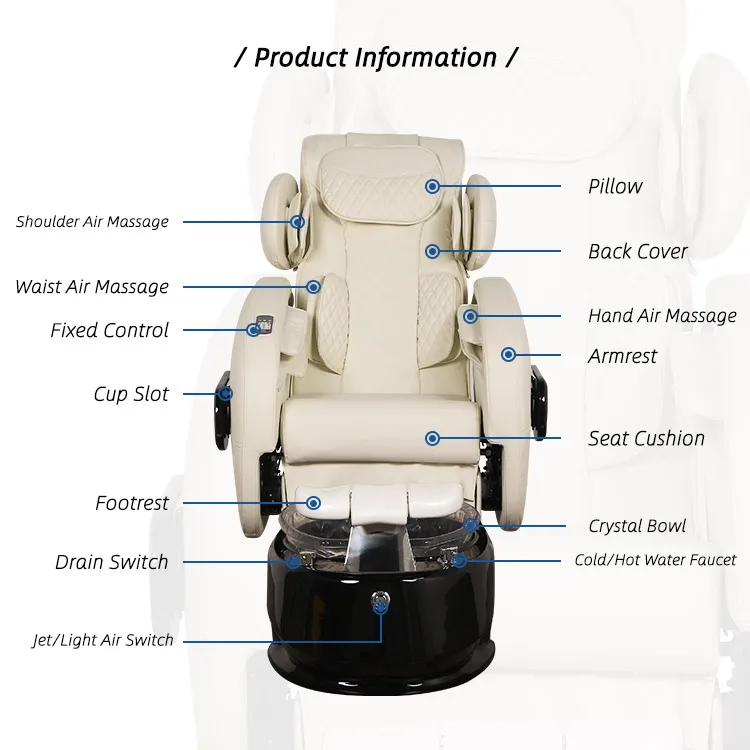 Silla de pedicura de salón de uñas de lujo moderna, silla de pedicura de Spa, masaje de Spa para pies, cómodas sillas de salón