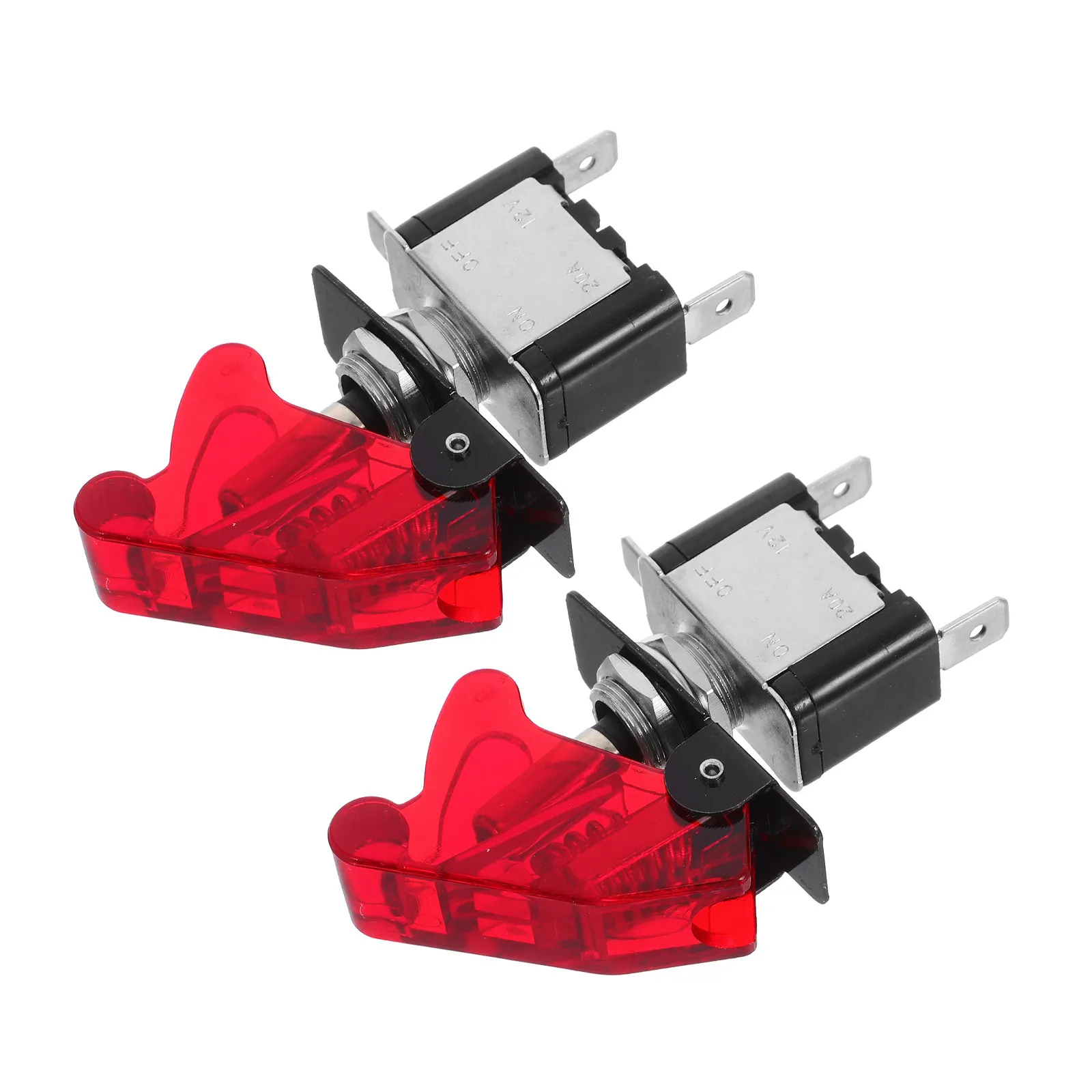 2Pcs Heavy Duty Rocker Switch Automotive Marine 12-24V 3-Pin 2-Position Waterproof Toggle Switch Alloy Plastic