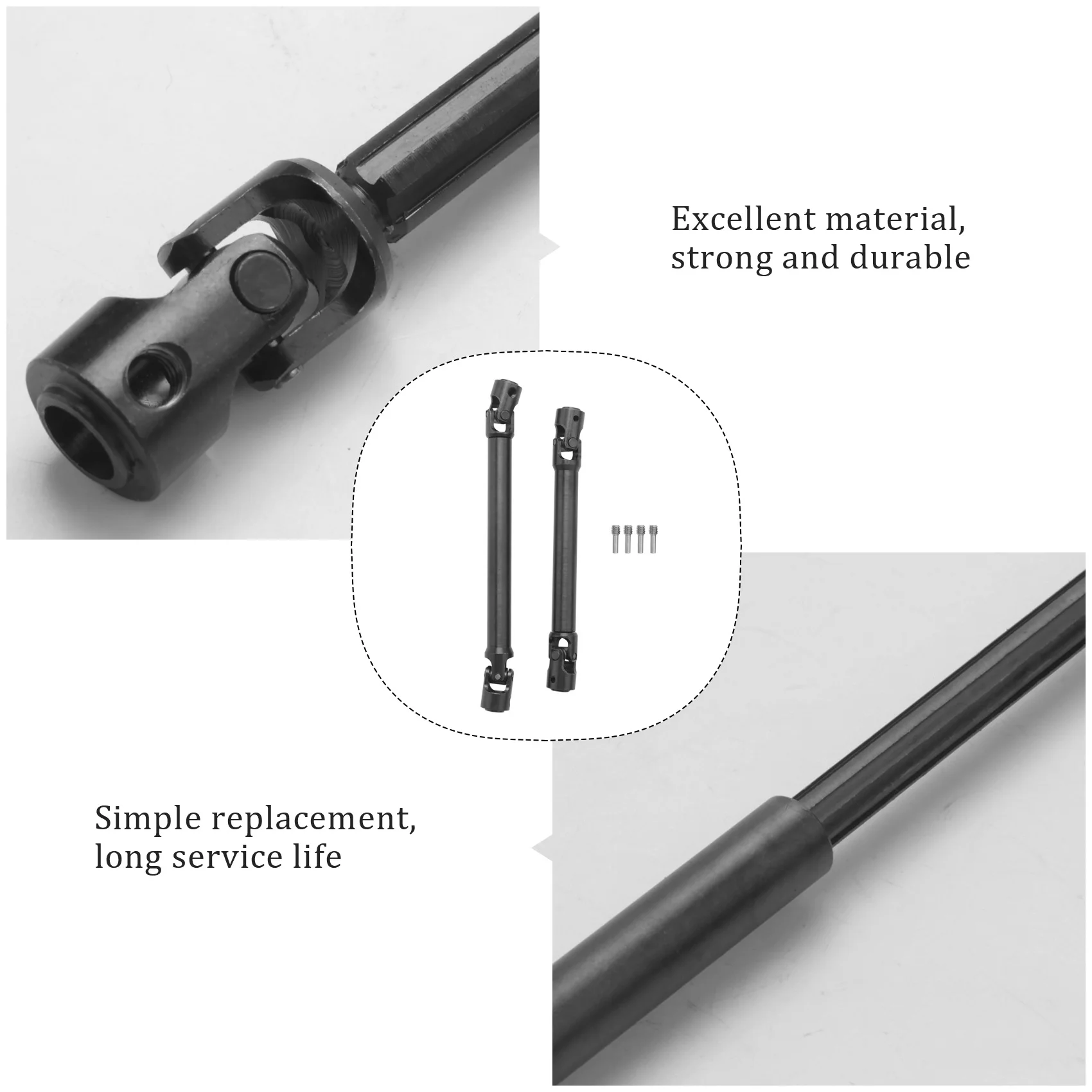 Exceptional for AXIAL RBX10 Ryft AXI03005 2Pcs Metal Transmission Drive Shaft 1/10 RC Crawler Car Upgrade Parts Accessories