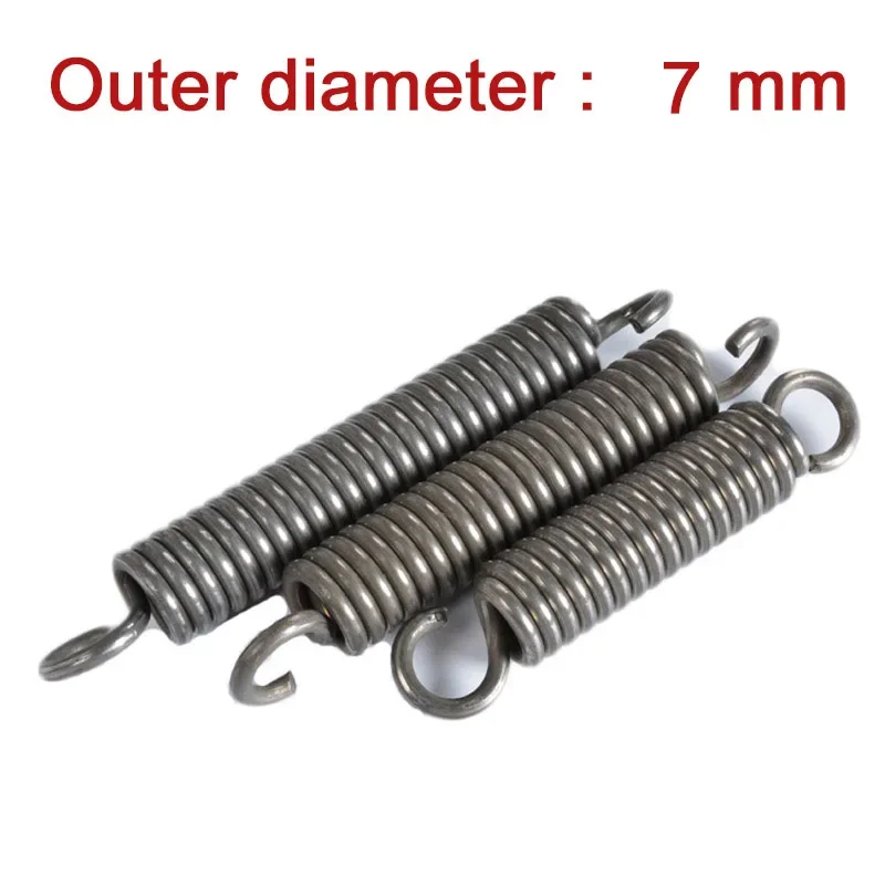 1Pcs Wire Dia 1.2mm Length 25mm - 180mm Extension Tension Expansion Spring With Hook Springs Steel Spring Outer Dia 7mm