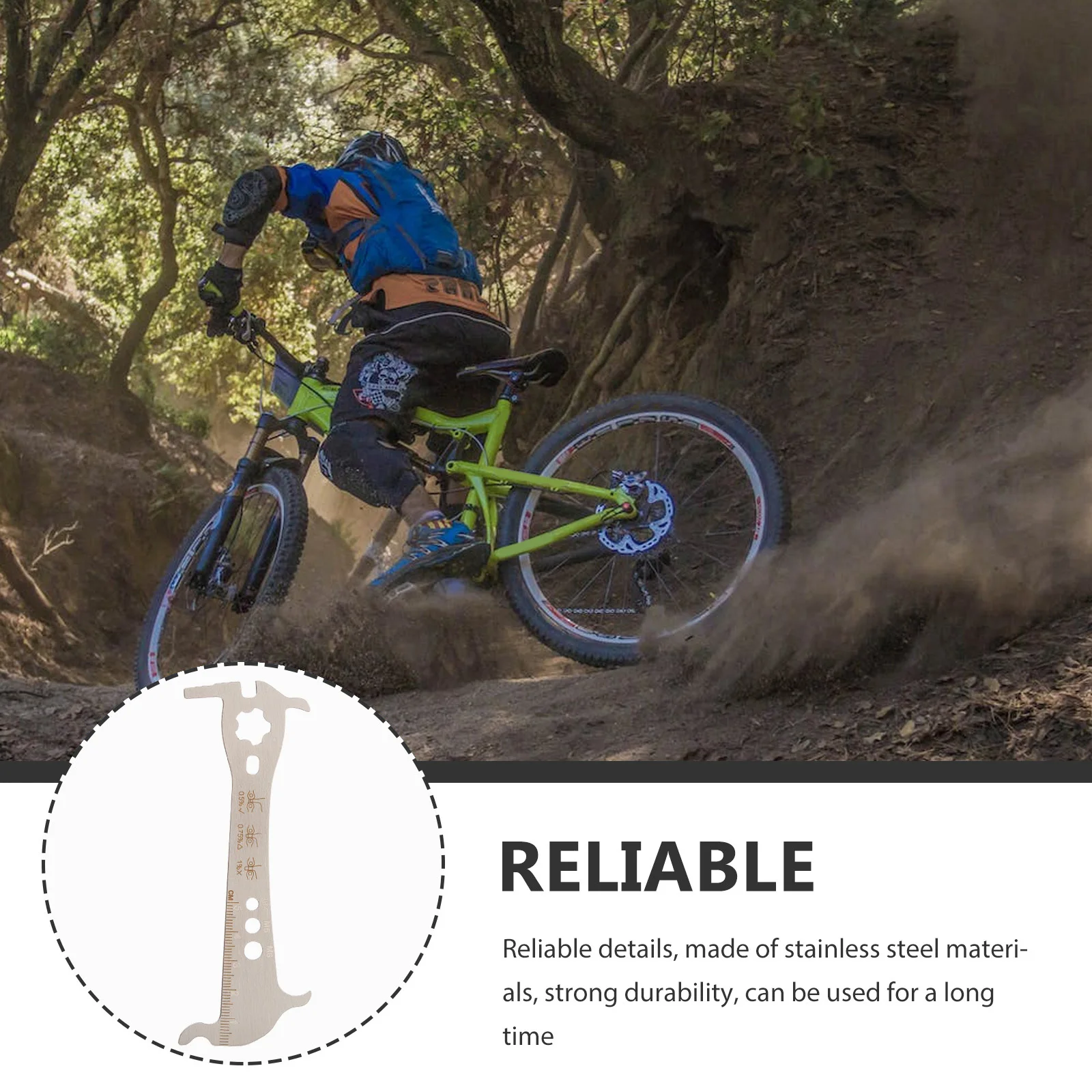 Bike Chain Gauge Portable Bike Tool Accurate Measurement Simple Operation Suitable for Enthusiasts Torque Wrench for Bicycle