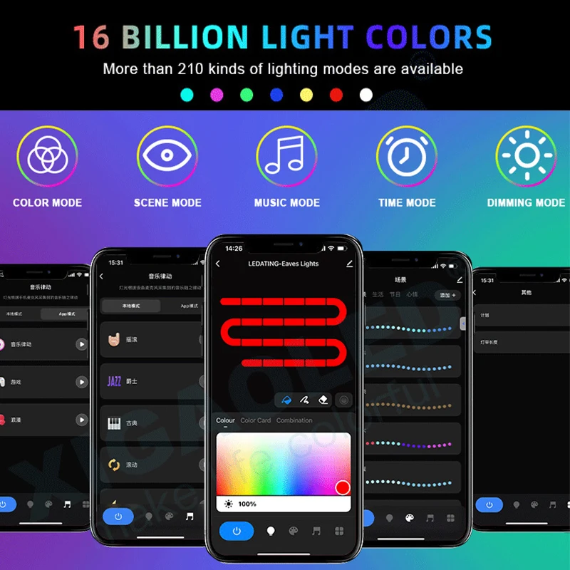 Tuya WiFi RGB Corner Lamps with Remote Home Deco LED Floor Stand Lighting Voice Control Alexa and Google Assistant 100-240V