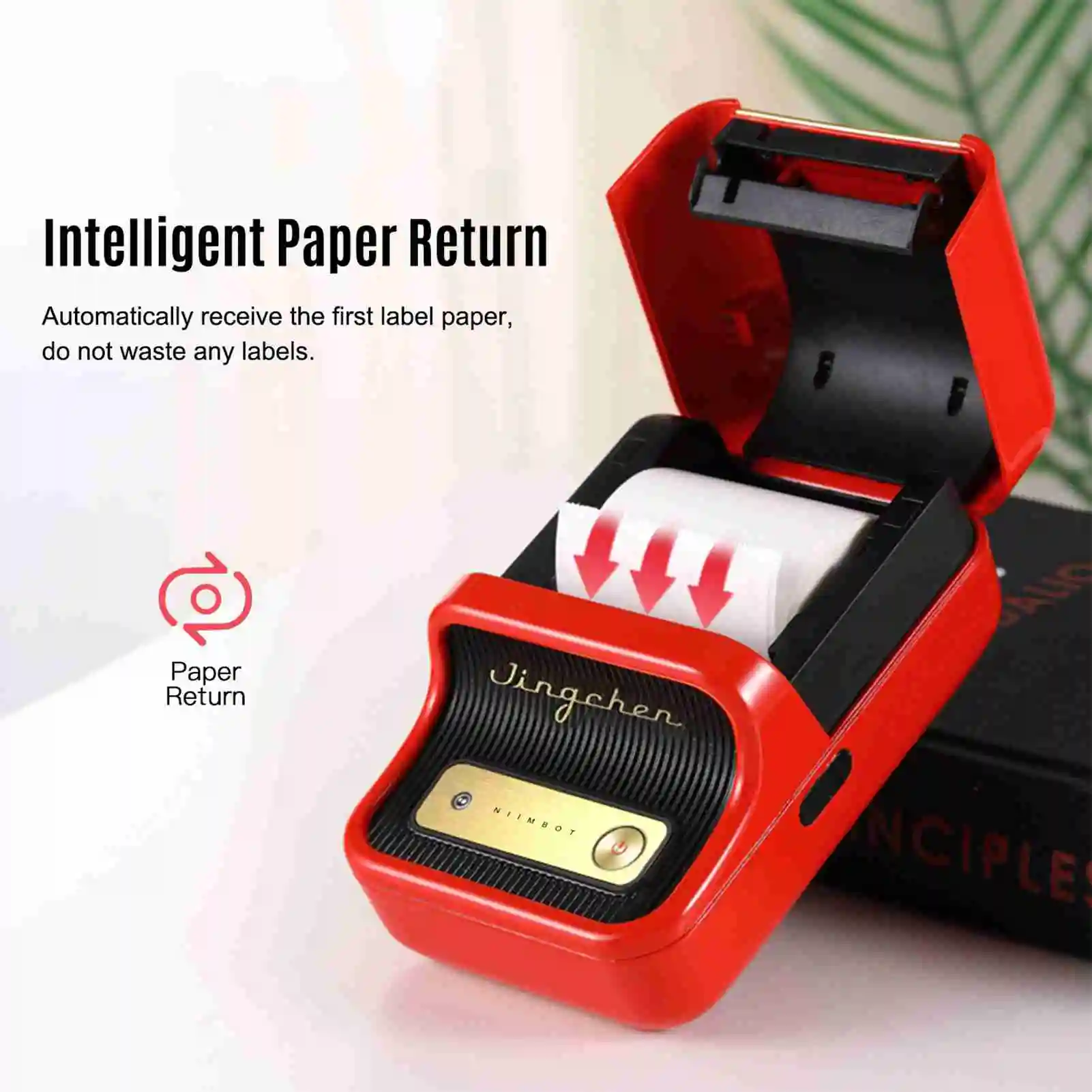 Impresora de etiquetas portátil con Bluetooth, máquina para hacer etiquetas para oficina, escuela, hogar, impresora de etiquetas con batería recargable
