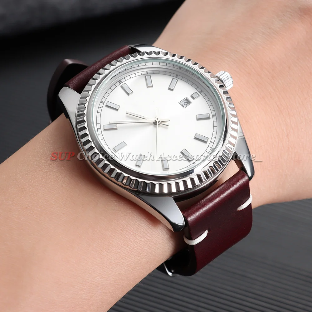 Vintage Ölwachs-Leder Uhrenarmband mit Schmetterlingsverschluss Genähtes Rindslederband 18mm 20mm 22mm Armband für Seiko für Omega Uhrenarmband – Detail 11