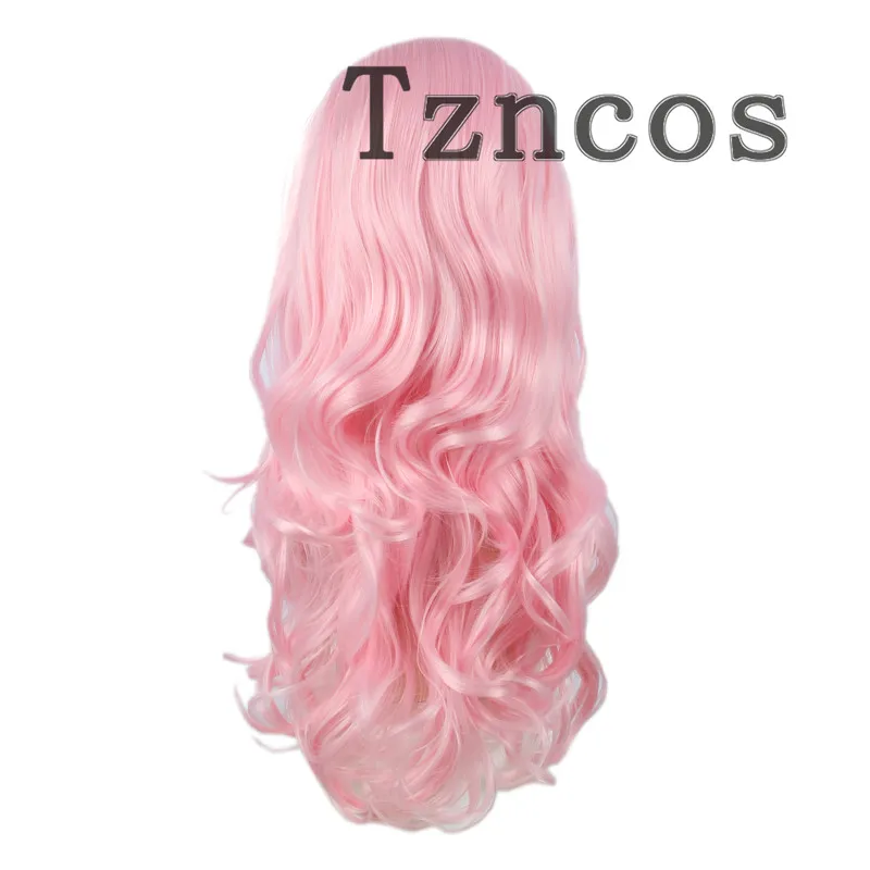 Tzncos 70s 80s المرأة ربة منزل خلية النحل زي الباروكات زوجة الشعر الوردي الفاتح