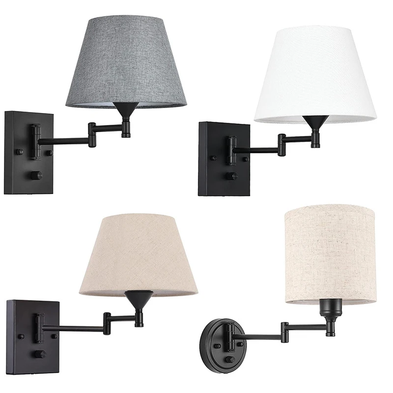 Adjustable Flexible Wall Lamp with Plug Switch Sconce Home Decor Living Room Bedside Mirror Light Led Lighting Fixture Luminaria