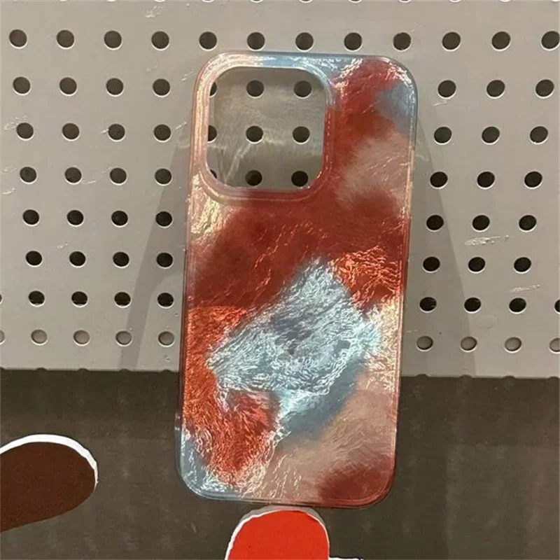 Korean Cute Dog Stripes Gradient Phone Case for IPhone 17 16 15 14 13 11 12 Pro Max Plus Lovely Puppy Vortex Pattern Cover Funda
