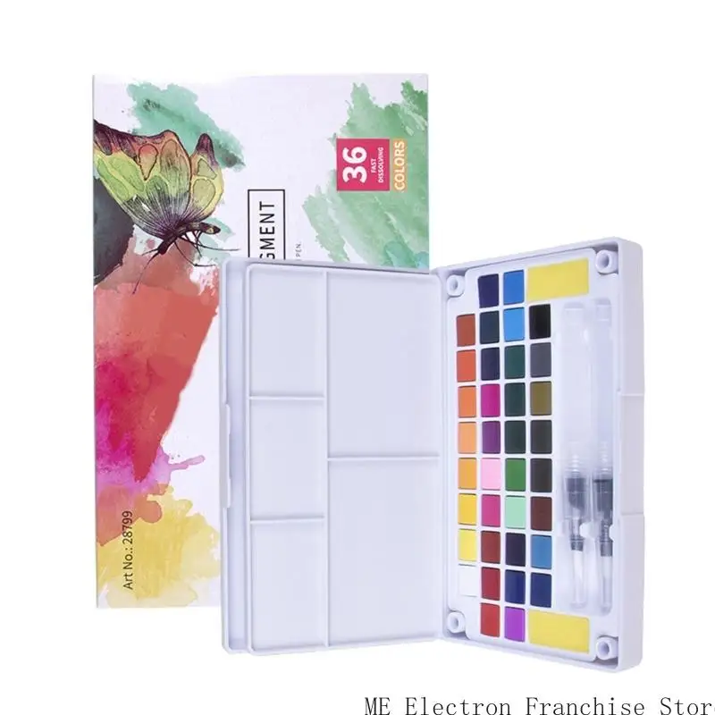 T5EA 18/12/24/36/48 Colorido Conjunto aquarela fácil usar kits cor água viagem