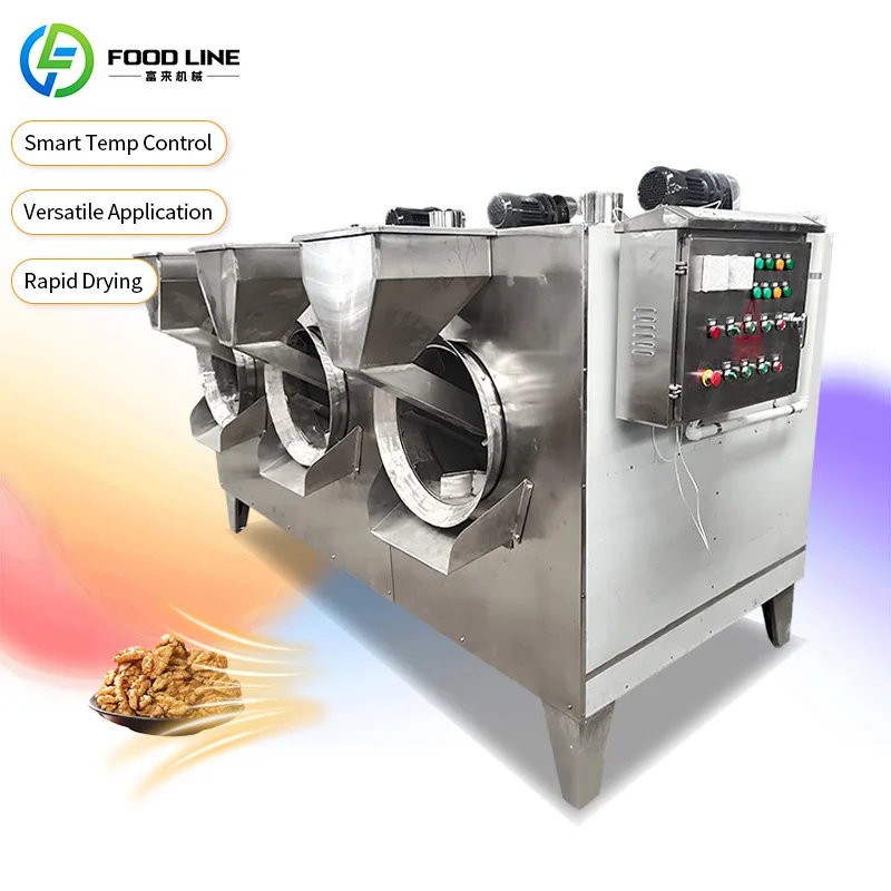 Peanut Roasting and Peeling Machine Electric and Gas Powered peanuts Roasting Machine Customized