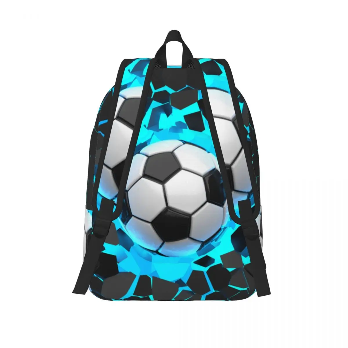 Soccer Football Balls Backpack for Preschool Primary School Student Sports Bookbag Boy Girl Kids Canvas Daypack Gift