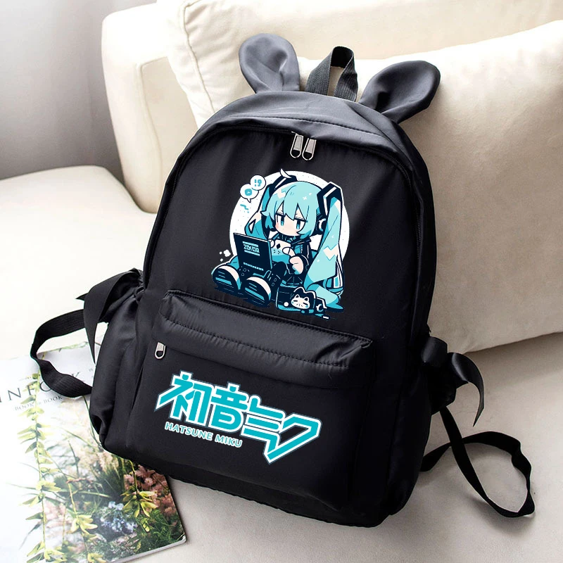 

Anime Cute School Bag Hatsunes Miku Girl Knapsack Teenager Kawaii Printed Backpack Student Large Capacity Book Bag Rucksack Gift