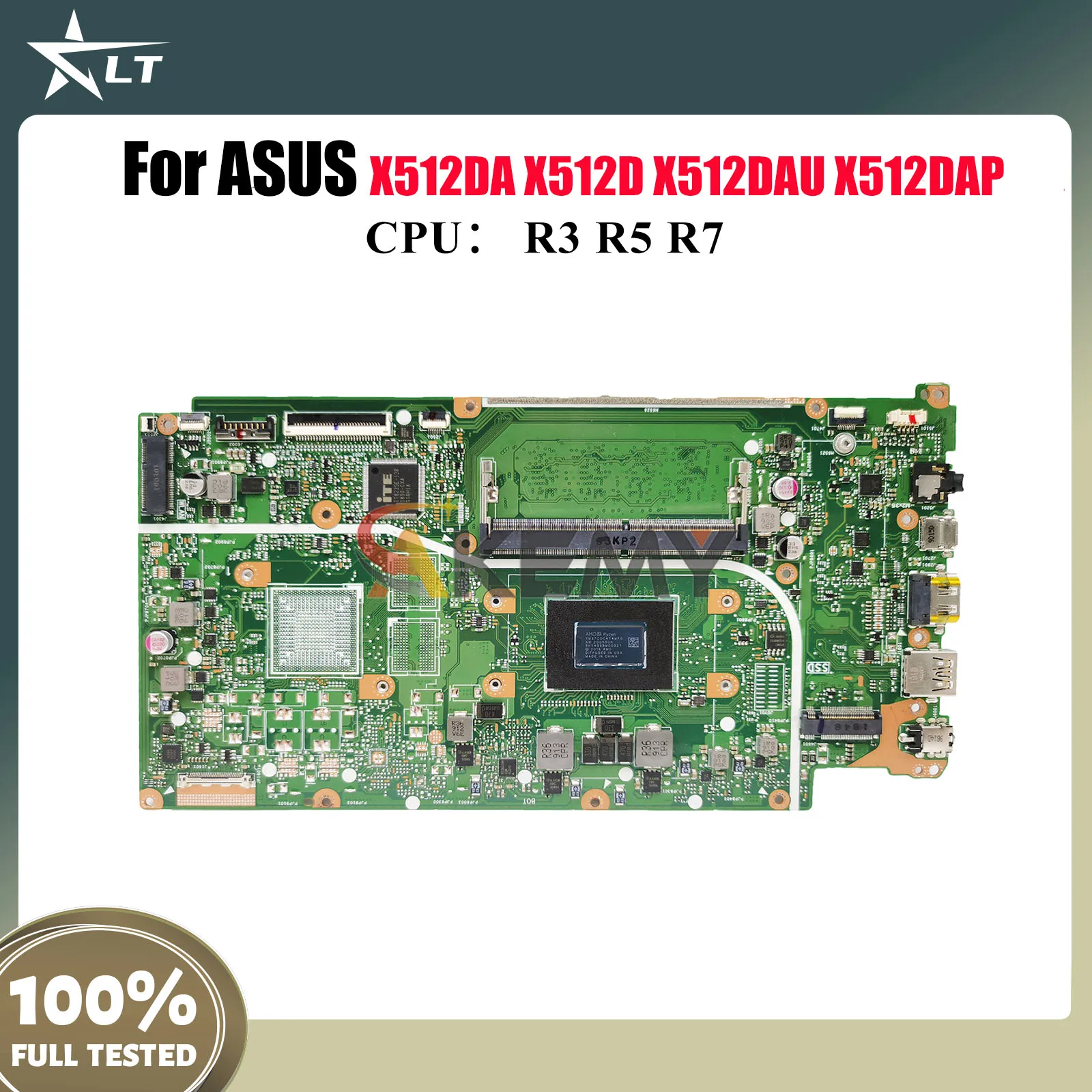 

X512DA Laptop Motherboard For ASUS VivoBook X512DK X512DAP X512DAU F512D X512D M5050D M512D X512DA V5000d Mainboard R3 R5 R7 CPU