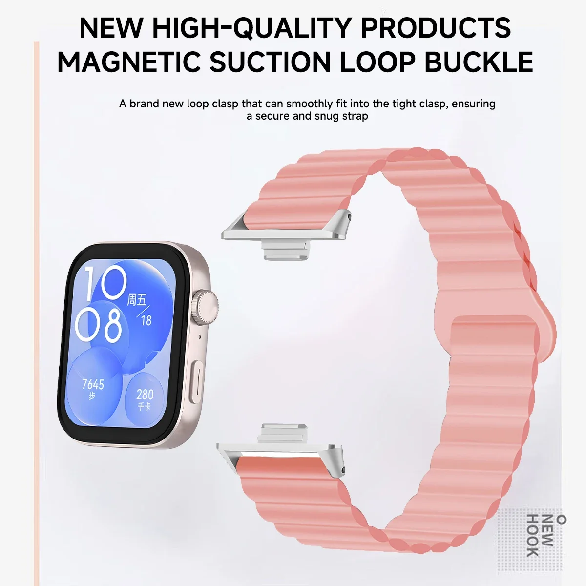 Magnetic Loop for Huawei Watch Fit 3 Strap Silicone Bracelet Wristband Redplacement correa Watchband for Huawei Fit3 Accessories