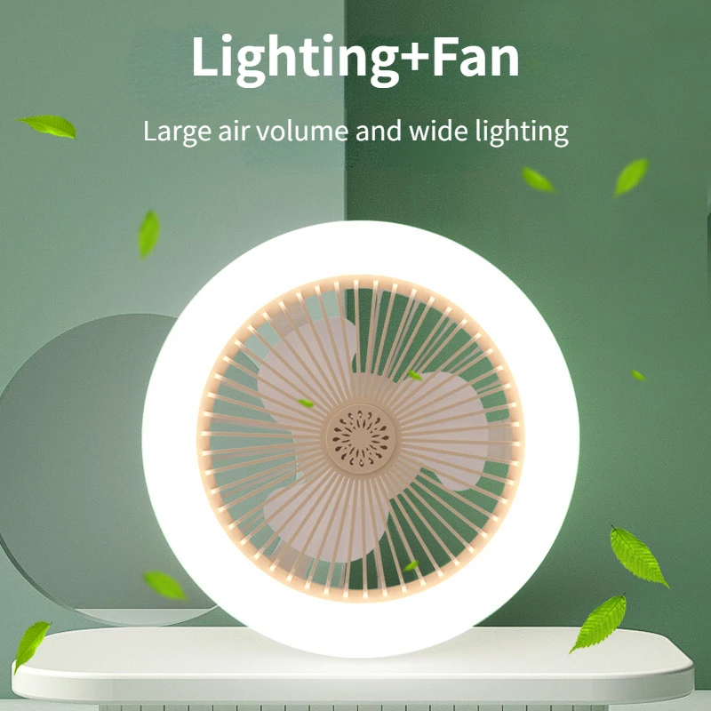 30W E27 LED Ceiling Fans with Light Remote Control Dimmable Ceiling Lamp Bulb Indoor Bedroom Chandelier with Cooling