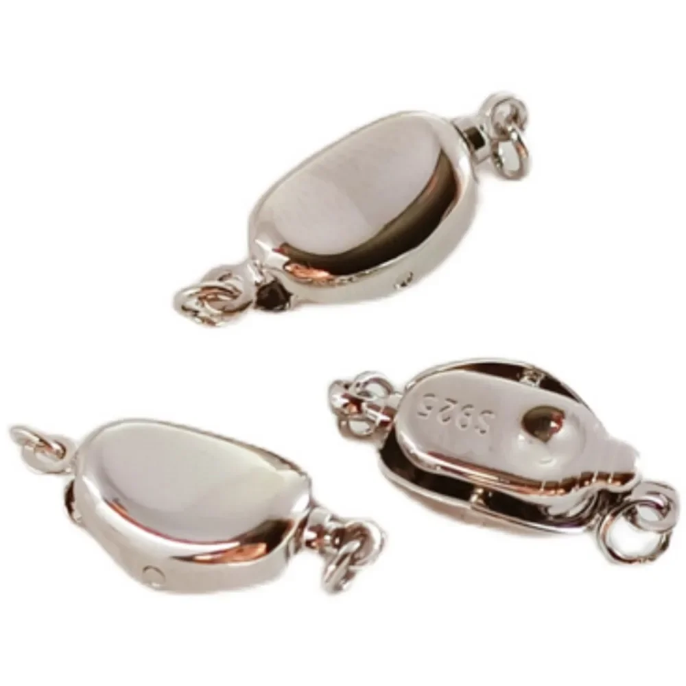 الأبيض K الذهب سبيكة على شكل قلب عصا مشبك اللؤلؤ سوار قلادة اتصال QQ رئيس DIY التبعي المشبك