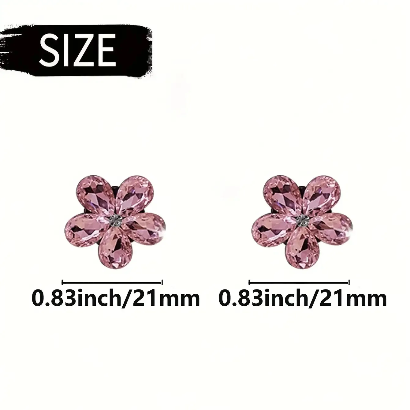 5Pcs Bling Crystal Flower Car Air Vent Clips Rhinestone Auto Air Outlet Decor Ornament Universal Car Interior Styling Accessorie view 5