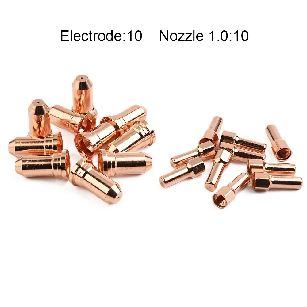 

Nozzle Cutting Electrode Durability Electrodes Nozzle Tip 1.0mm Plasma Cutting Nozzle 20 Pcs For PT100 IPT-100 IPT100