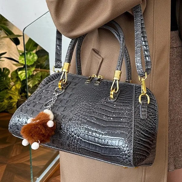 

Элегантная сумка через плечо, новинка 2023 года для женщин, кошелек через плечо премиум-класса с текстурой крокодила, модная повседневная сумка для всех случаев