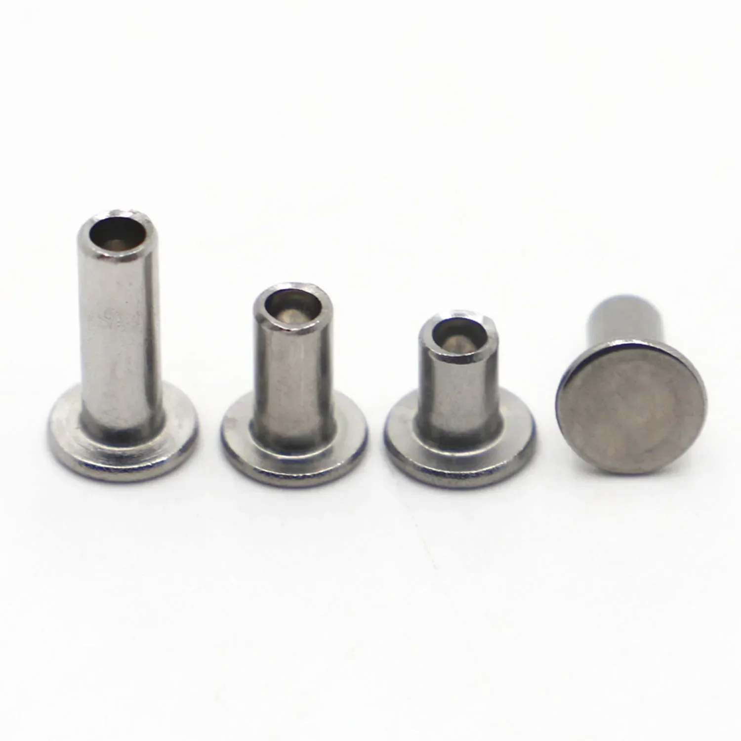 Semi-hollow Rivets 304 Stainless Steel Extension Big Flat Head Rivet GB875 4mm-40mm Rod Length M2 M2.5 M3 M4 M5
